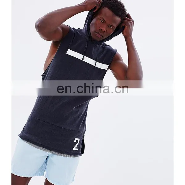 Dropped Armhole Sleeveless Longline Compression Burnout Dri Fit Fitness Cotton Bodybuilding Sublimation Mens Tank Top photo-6