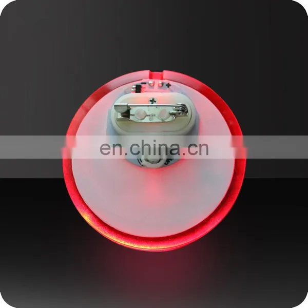 High Quality Customized Logo Decoration Gift PS Led Flashing Badge photo-6