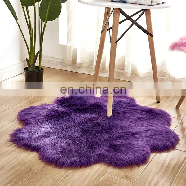 New Design Home Carpet Microfiber Synthetic Sheepskin Faux Fur Rug photo-3