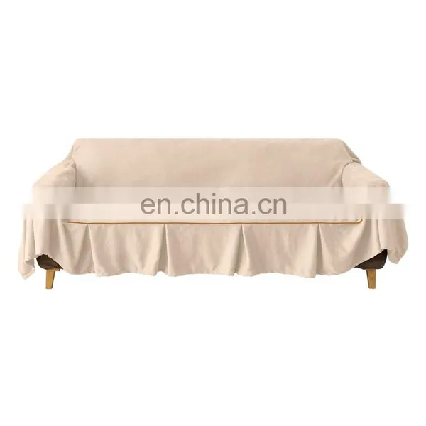 Chinese Manufacture Dust- Proof Couch Cover Set Sofa Protector Chenille 100% Polyester Embroidered Sofa Cover photo-4