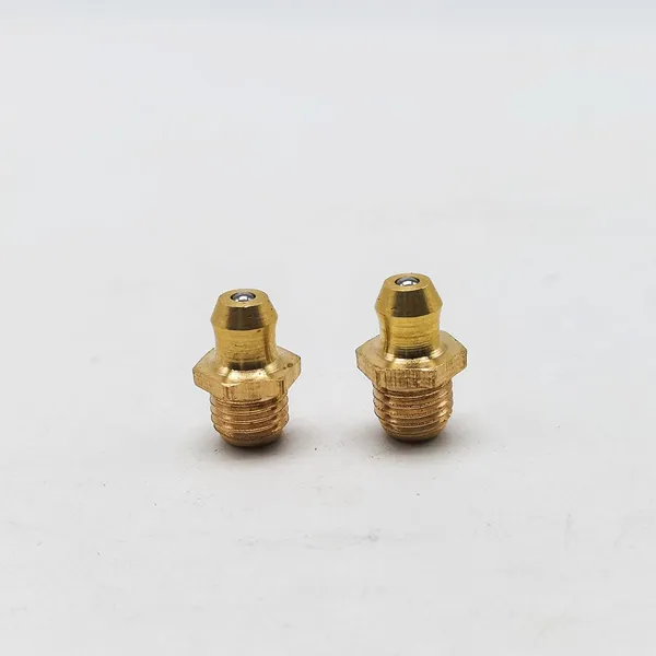 Brass Straight Grease Fitting M5x0.8mm Metric Thread Hydraulic Grease Fittings