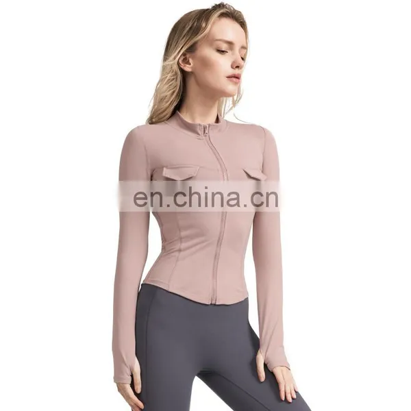 Women Gym Sport Wear Fitness Training Yoga Suit Jacket photo-4