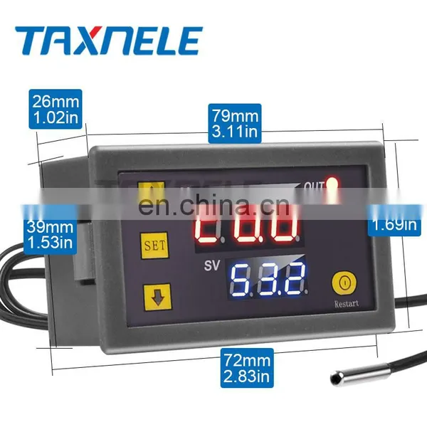 W3230 DC 12V 24V 110V-220V AC Digital Temperature Controller LED Display Thermostat With Heating Cooling Control Instrument photo-4