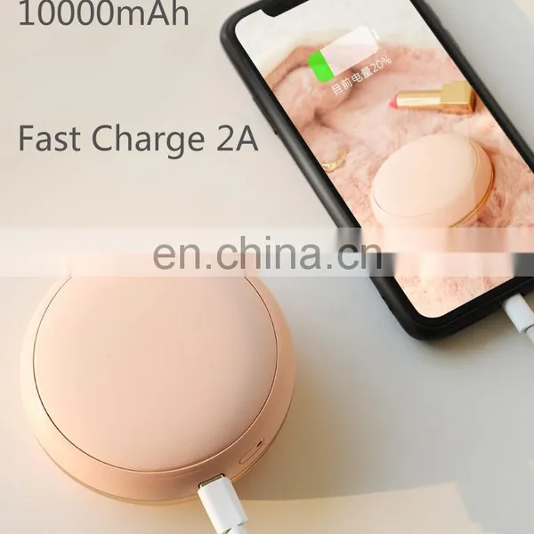 OEM Powerbank Phone Portable Charger 10000mah Smart Universal Power Bank With Makeup Mirror photo-3