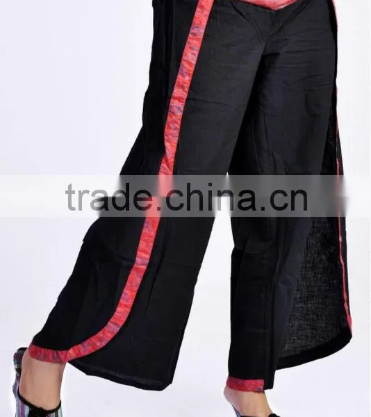 Women Stylish Black Cotton Harem Pants Trousers Afghani Boho Bottom