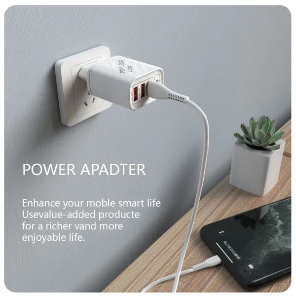 Mobile Phone Charger Quick Charge 30W Fast Charging EU US Plug Adapter Wall USB Charger For Iphone photo-5