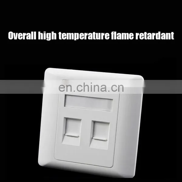 Dual Port 86*86mm UK Type 3M Face Plate RJ45 Network Cable Wall Plate for Network photo-2