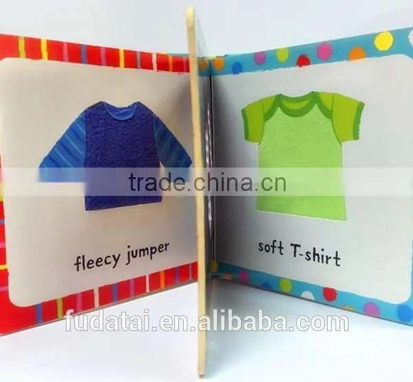 FDT Customized Interesting and Cheap Baby Touch and Feel Board Book Printing With Cloth photo-5