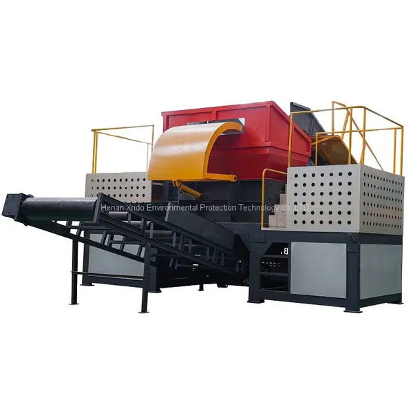 Industrial Waste Bottle Bag Strap Recycling Double Shaft Metal Plastic Shredder With ce photo-4