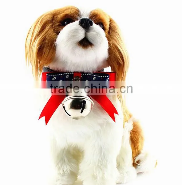 Bowknot Design Small Size Leather Dog Collars Pet Products photo-4