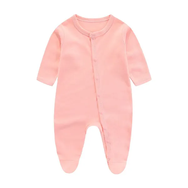 Newborn Baby Romper Onesie Jumpsuit Feet Wrap Long Sleeves Baby Climb Clothes Children's Pajama Cotton photo-4