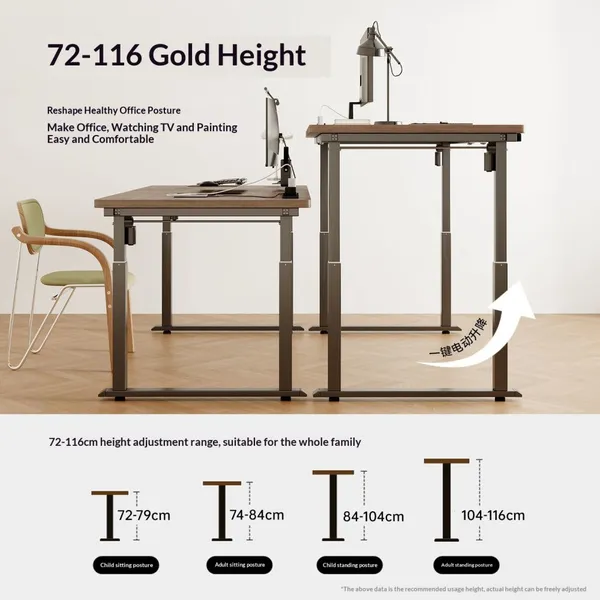 High Quality Raisable Computer Auto Lift Electric Corner Motorised Sit Stand Desk photo-4