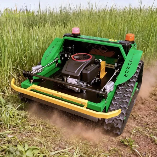 Petrol 20 Inch Cutting Blade Brushless Dc Motor All Slopes Remote Control Mowing Machine