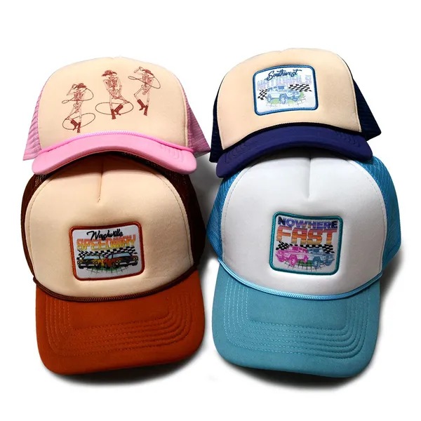 Caps Manufacturer Custom Logo Trucker Hat Mesh Back Breathable Sports Cap 5 Panel Foam Baseball Hats for Outdoor photo-3