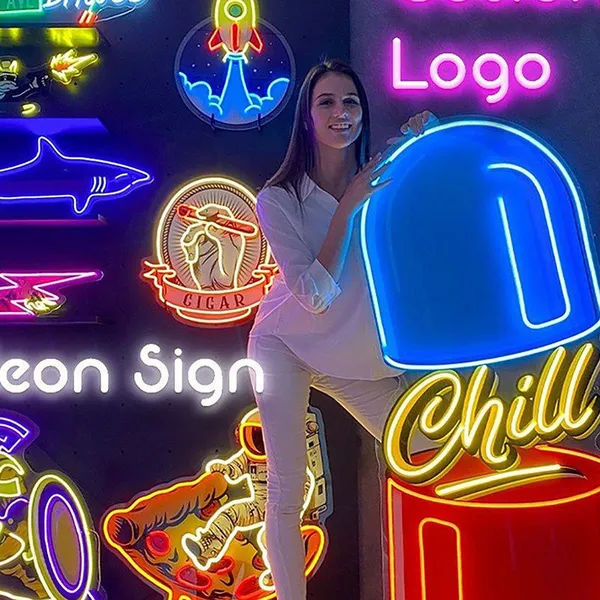 Acrylic Letters Logo Uv Neon Sign Custom Design Led Neon Light Up Sign For Business photo-5