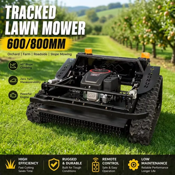 Cortacésped a batería de Farmland Orchards, Cortacésped de gasolina para campos de golf, Cortacésped robot para césped de 3000m2, Cortacésped controlado a distancia Vigorun