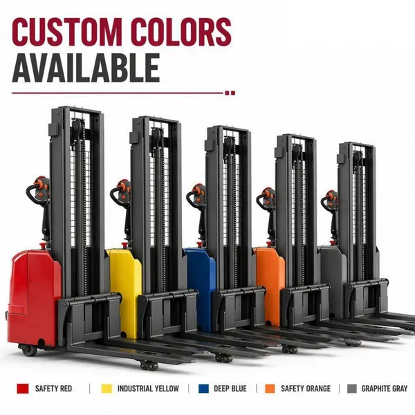 Hot Sale 1.5 Ton Walk-behind Electric Stacker 2m/3m/3.5m Lift Lithium Battery Pallet Stacking Equipment photo-3
