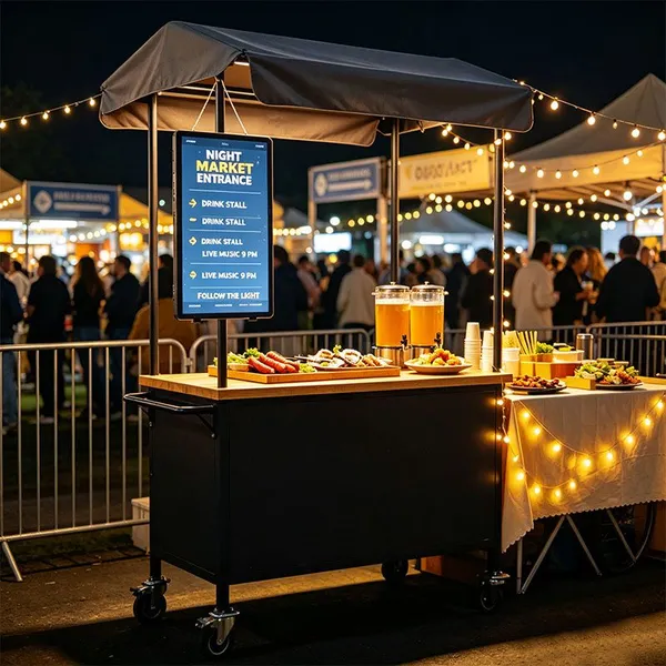Stall‑Hung Smart Advertising Display | Rope‑Suspended Remote‑Controlled Outdoor Stall Digital Screen