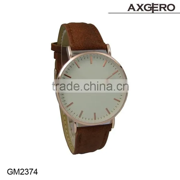2016 Fashion Stainless Steel Back Water Resistant Leather Wrist Watch photo-2