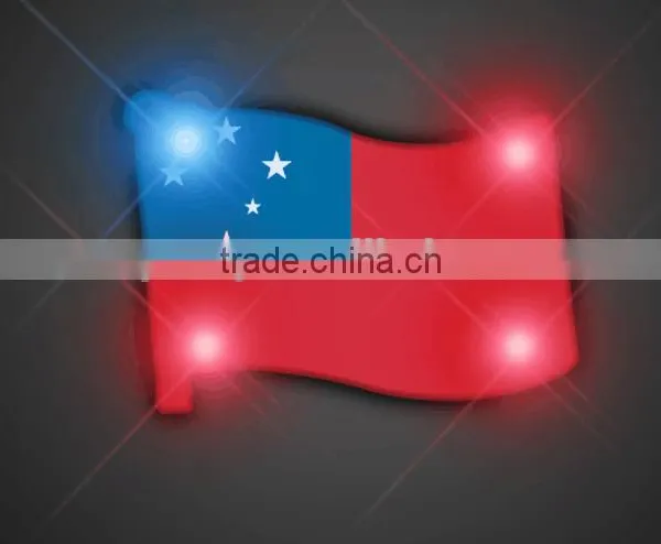 Flag Shaped LED Flashlight Brooch Pin, Custom Holiday Gifts/ Party Gifts/Promotional Gifts photo-2