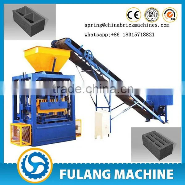 QT4-24 Semi-automatic Concrete Hollow Blocks Molds With Design Building Machinery