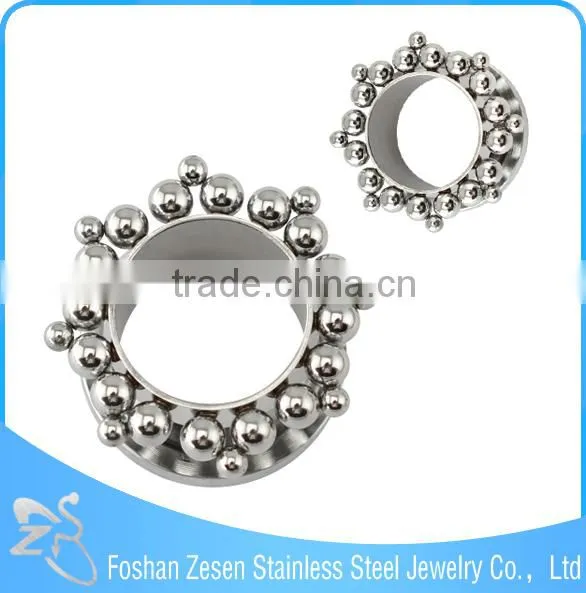 TP011244 New Season Stainless Steel Gold Plating Ear Flesh Tunnel Spikes Body Jewelry photo-6