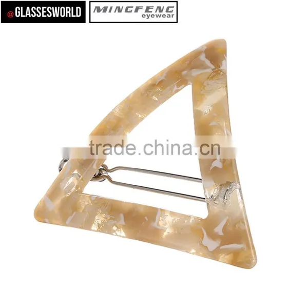 Acetate Triangle Geometric Barrettes Jewelry Girls Hairpin Factory in China AE002 photo-6