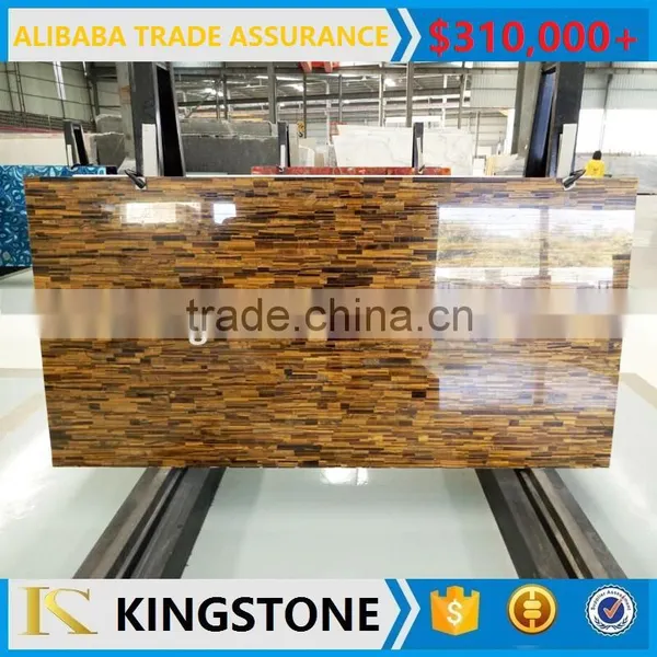 Yellow Gemstone Tiger Eye Stone Slab for Project photo-4