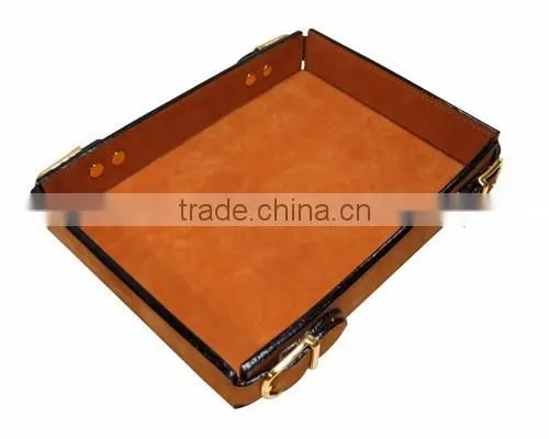 Table Utility Tray (brown Leather) photo-3