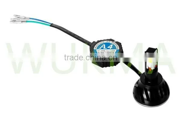 Motorcycle / Car Accessories 24W H4 H6 H7 Universal 4 Side Motorcycle Led Headlight for Fz16 Bajaj 150cc Pulsar Motor M4-led photo-2