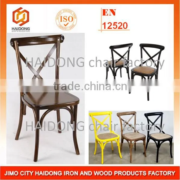 Wooden Cross Back Chair Factory