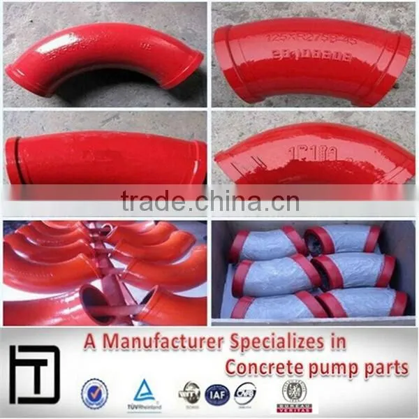 Wear-resisting Steel Pipe Elbow DN125*R275*45D,China Concrete Pump Parts photo-3