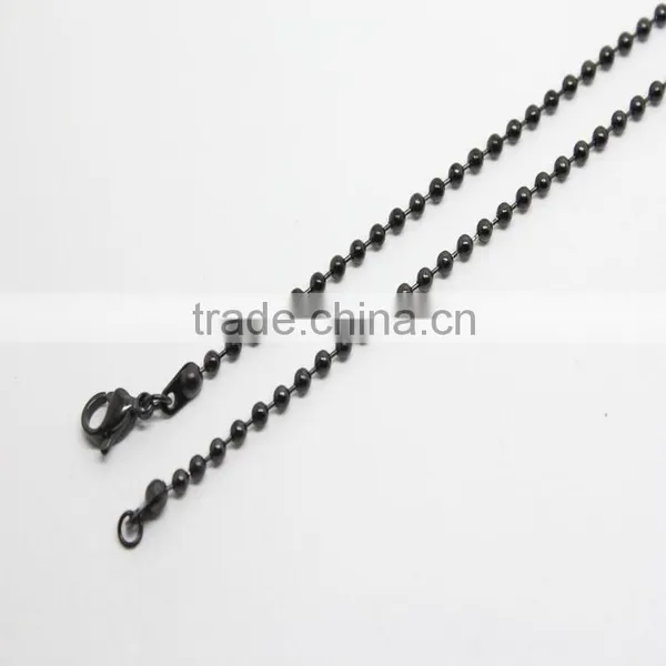 Special Design 75cm Black Color 316 Stainless Steel Ball Chain for Floating Lockets photo-2