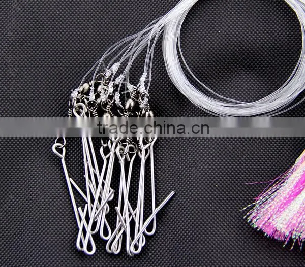 The NewJapan Fishing Hooks 25pcs/1 Bag Longline Traces Flasher Hook 50cm Fishhook Lure Hook for Fishing photo-3