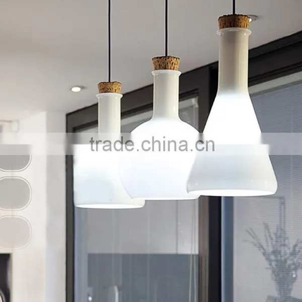 Creative magic lamp Nordic modern laboratory bottle creative restaurant bar white bottle Chandelier