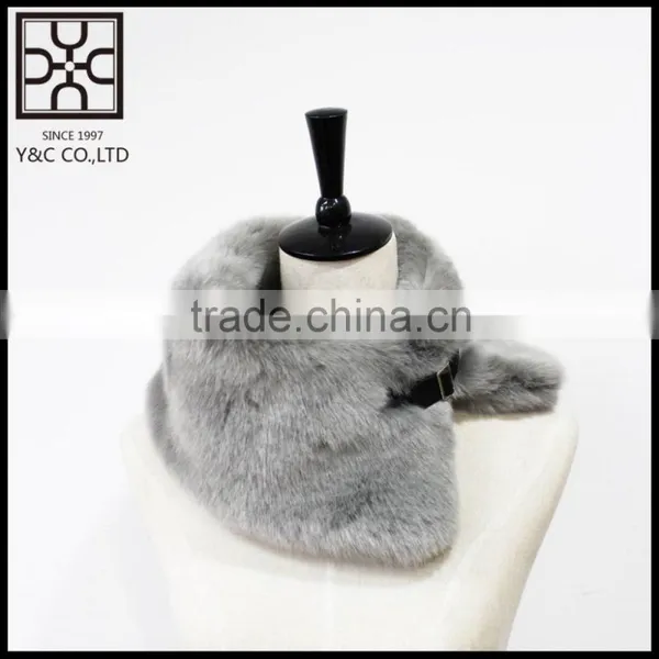 Own Design Fake Fur Scarf With Button photo-6