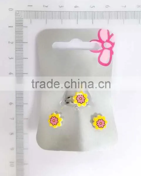 Cute Acrylic Sun Baby Earring and Ring Set for Little Girls photo-4