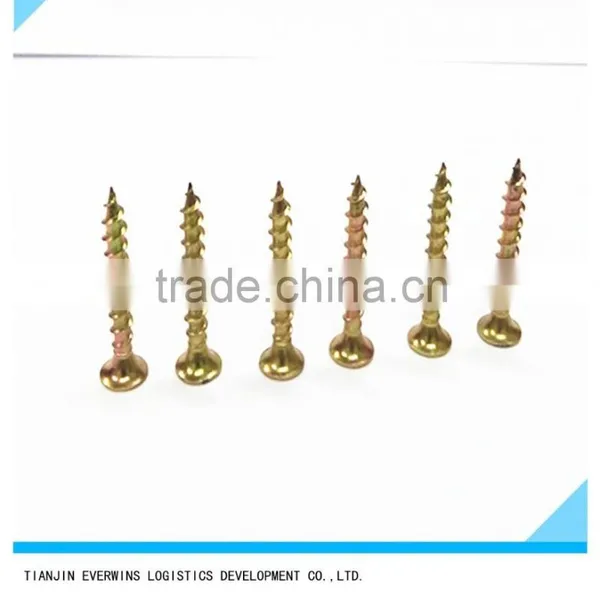 Countersund Head Brass Plated Screws Phillips Head Coarse Thread Drywall Screws photo-6