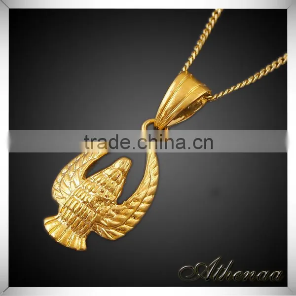 18k Gold Plated Beautiful Bird Shape Owl Pendant Brass Essential Oil Jewelry photo-3