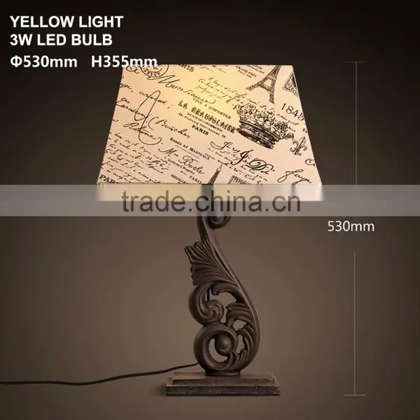 Europe Style Table Lamp Iron Fabric Source Light Residential Lighting photo-6