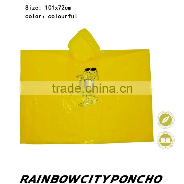 Kids PE Raincoat Rain Cape Child Poncho photo-2