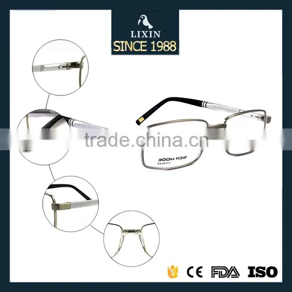 Diamond Metal Spectacle Frames With Non-slip Silicone Nose Pad and Very Light Aluminium Temples Eyewear Optical Frames RM00471 photo-4