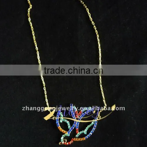 Colored Rhinestone Necklace
