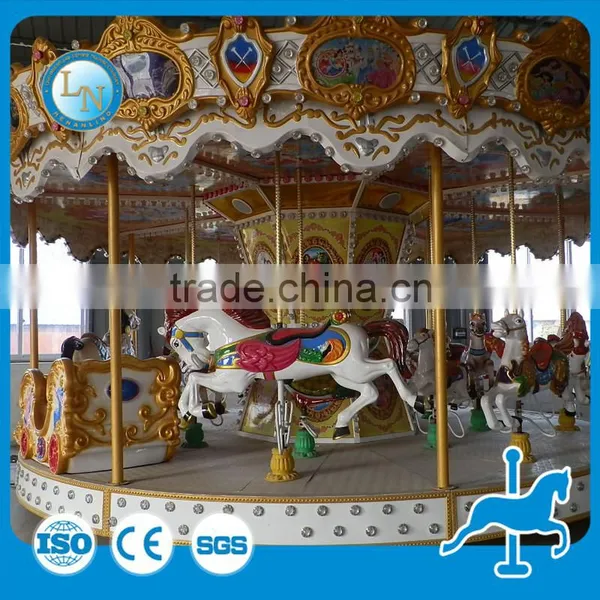 Theme Park Luxury Kiddie Amusement Carousel Horses Ride for Sale photo-2