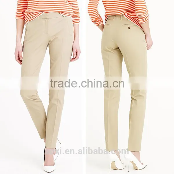 Oem Clothes Factory Pleated Sky Dyed Formal Style Custom Ladies Office Trousers photo-5