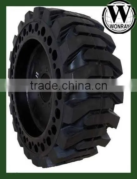 Top Quality 10-16.5 12-16.5 Solid Bobcat Skidsteer Tires With Rims photo-6