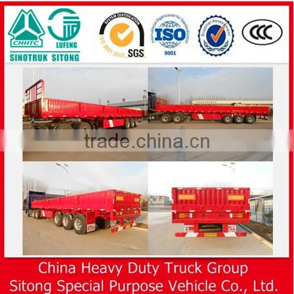3 Axles Side Wall Truck Trailers/high Bed Semi-trailer With Side Walls/bulk Cargo Semitrailer photo-2