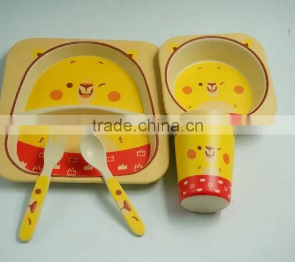2016 Hot Sale Biodegradble Bamboo Fibre Kid's Dinner Set photo-6