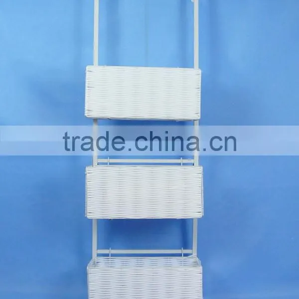 3 Tiers Over the Door Plastic Basket Storage Set Hanging Storage Basket photo-2