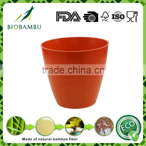 High Quality Factory Price Custom Bamboo Fiber Indoor&Outdoor Flower Pots photo-2